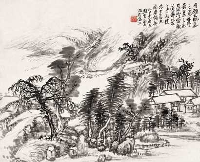 赵云壑 山水 立轴